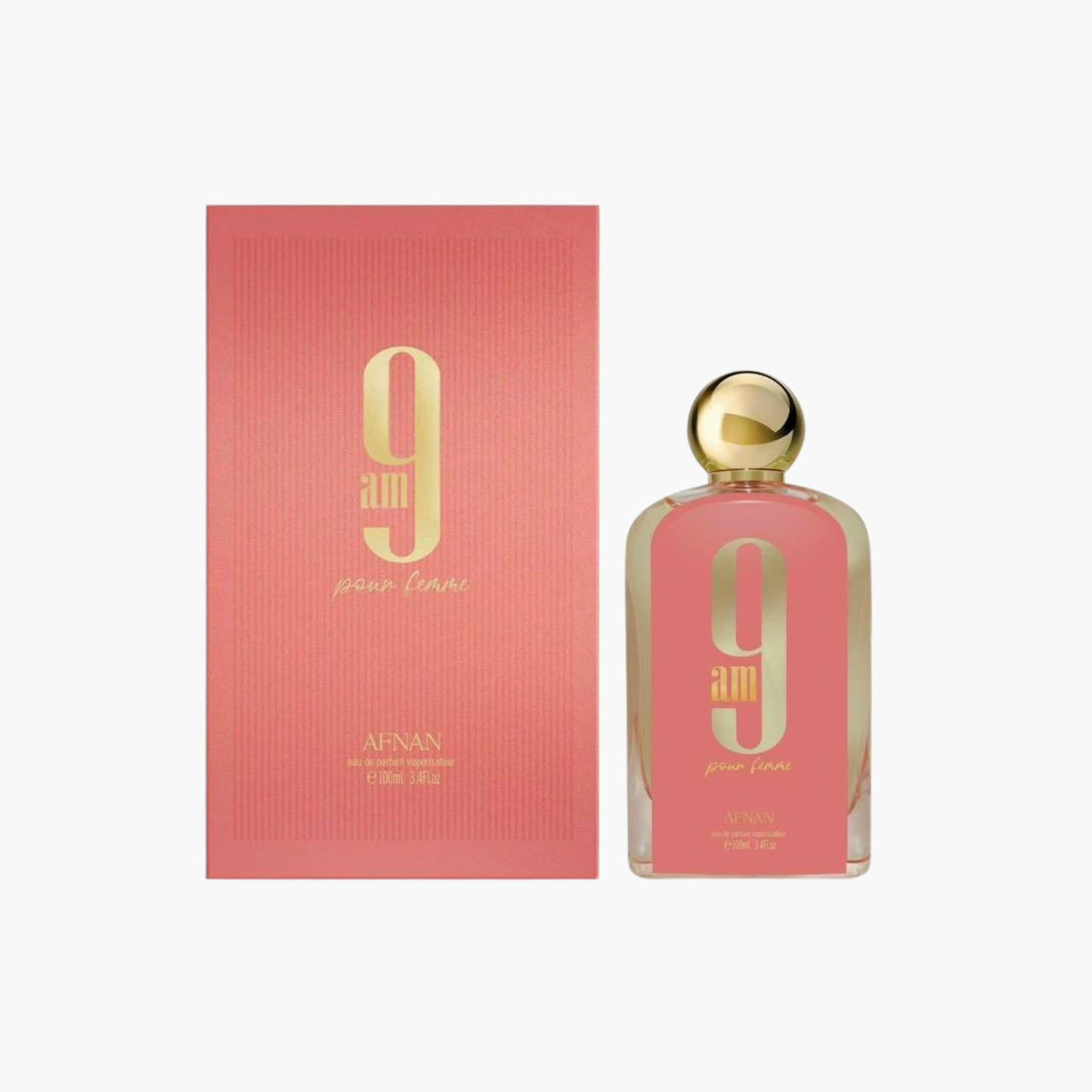 Afnan 9 AM Pour Femme Women EDP Spray 3.4 oz