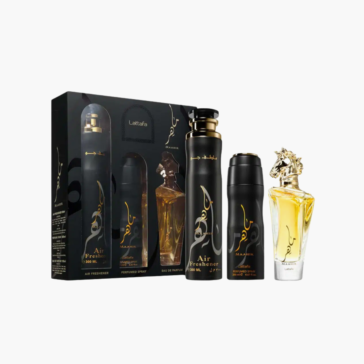 Lattafa Maahir Legacy Unisex 3PC Gift Set EDP Spray 3.4 oz