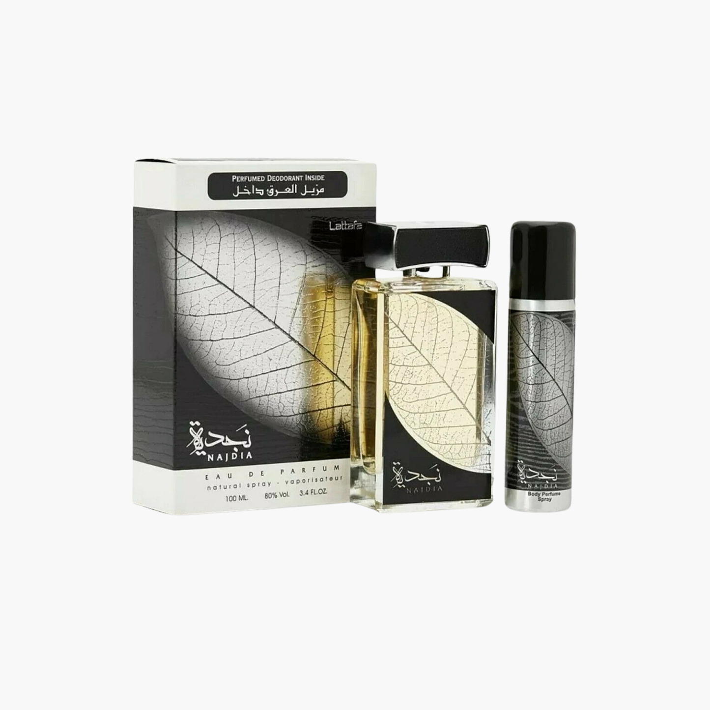 Lattafa Najdia Gift Set Unisex EDP - (3.4oz) With Deodorant