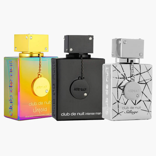 Armaf Club De Nuit 3-Piece Boutique Set (Intense Man + Sillage + Untold) 3.6 oz / 105ml Each