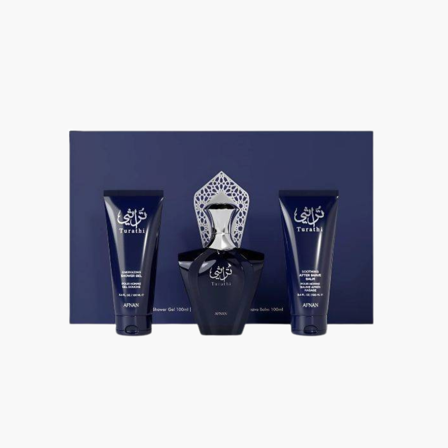 Afnan Turathi Blue Men 3PC Gift Set EDP Spray 3.0 oz