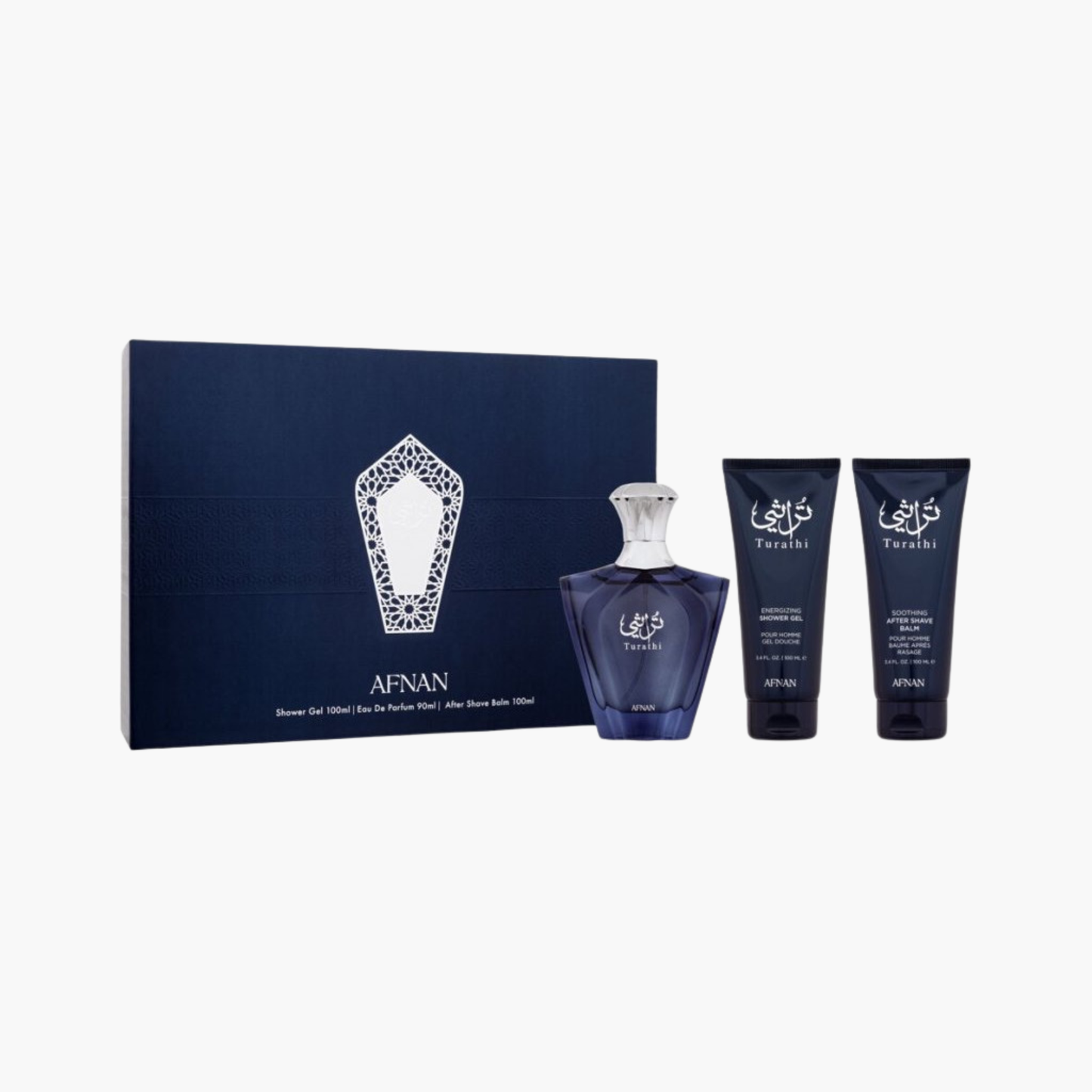 Afnan Turathi Blue Men 3PC Gift Set EDP Spray 3.0 oz