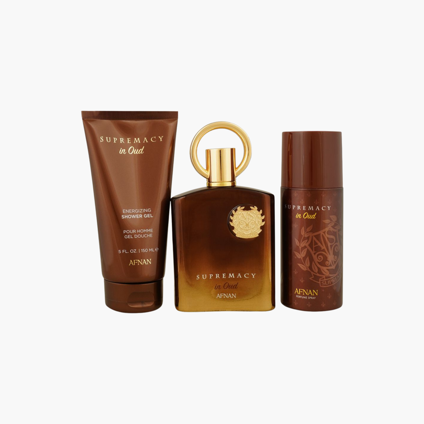 Afnan Supremacy in Oud Unisex 3PC Gift Set Extrait De Parfum 3.4 oz