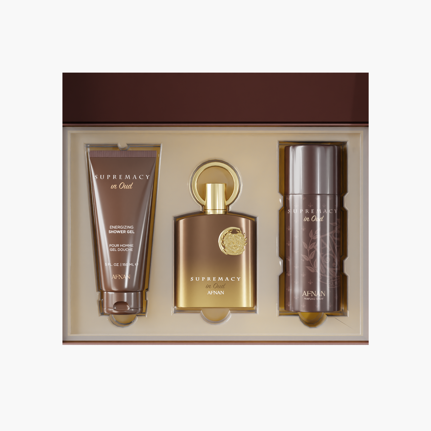Afnan Supremacy in Oud Unisex 3PC Gift Set Extrait De Parfum 3.4 oz