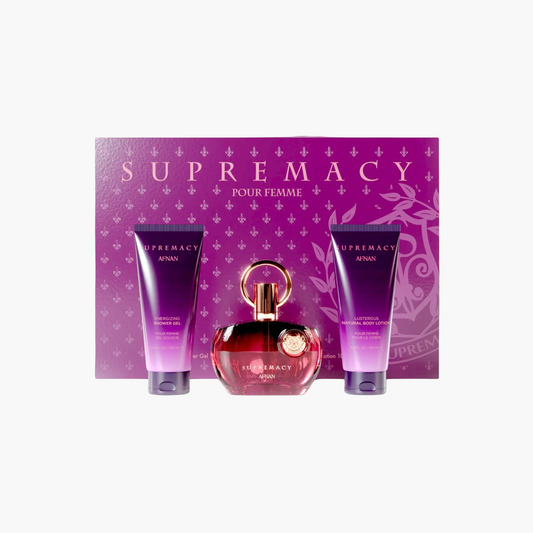 Afnan Supremacy Pour Femme Women 3PC Gift Set EDP Spray 3.4 oz