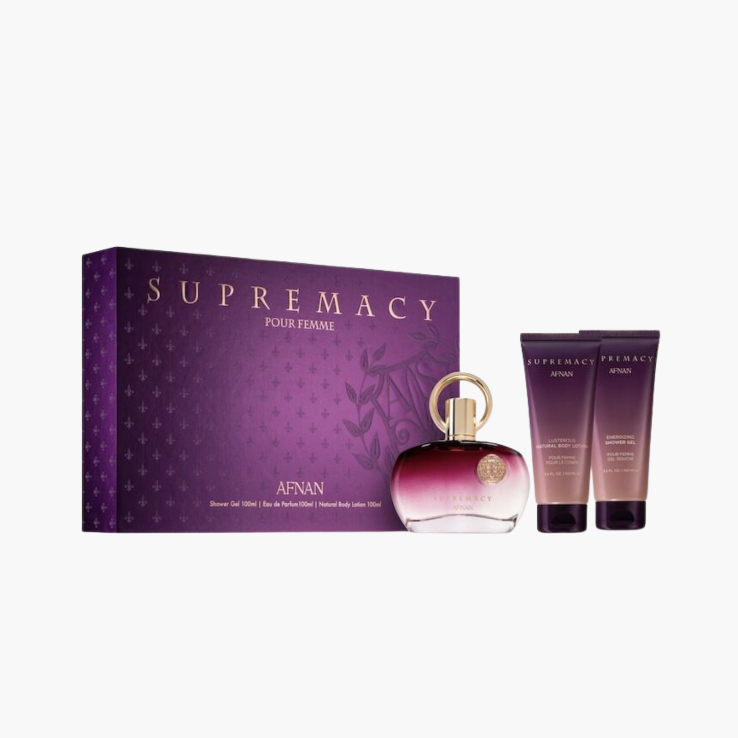 Afnan Supremacy Pour Femme Women 3PC Gift Set EDP Spray 3.4 oz