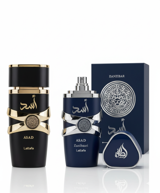 Lattafa Asad & Asad Zanzibar (Bundel) Unisex EDP Spray  (3.4 oz)