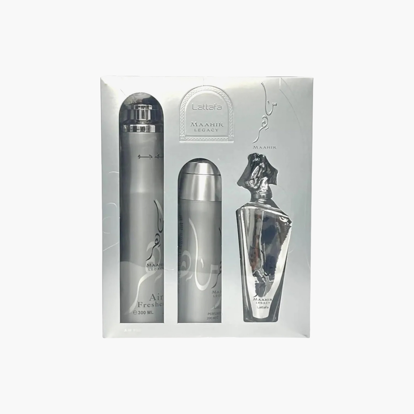 Lattafa Maahir Legacy 3-Piece Gift Set for Men – Eau De Parfum 3.4 oz