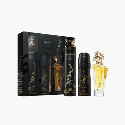 Lattafa Maahir Legacy Unisex 3PC Gift Set EDP Spray 3.4 oz