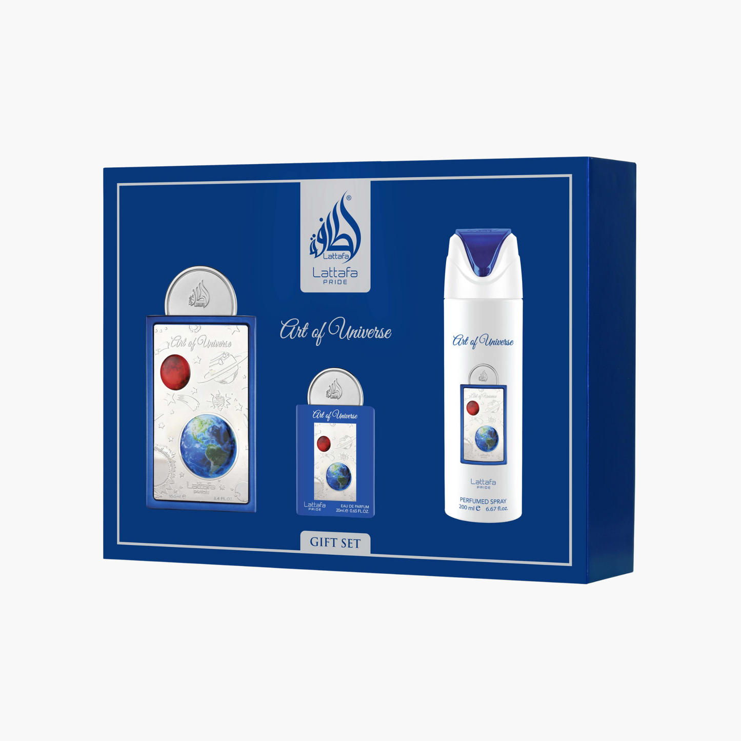 Lattafa Pride Art of Universe Unisex 3PC Gift Set EDP Spray 3.4 oz