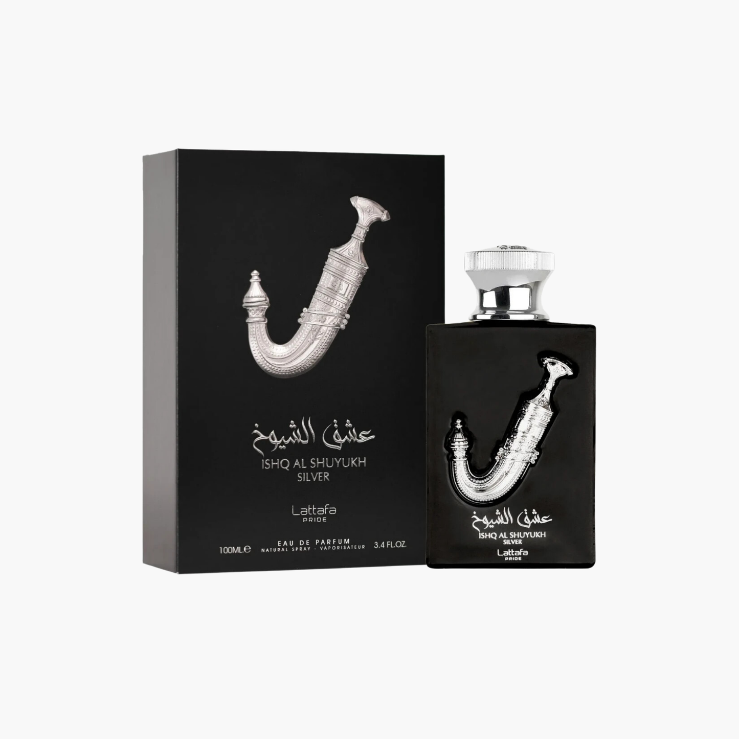 Lattafa Ishq Al Shuyukh Silver Unisex EDP Spray 3.4 oz