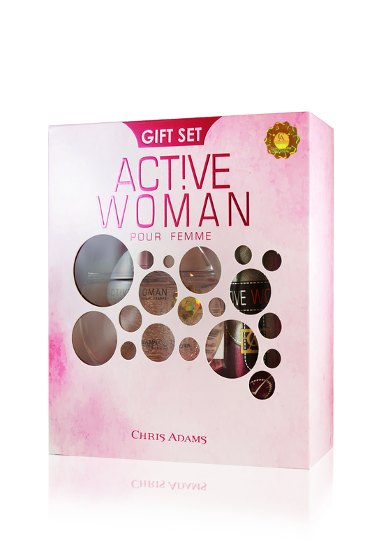 Chris Adams Active Woman Gift Set - 100ml EDP Spray + 200ml Deodorant